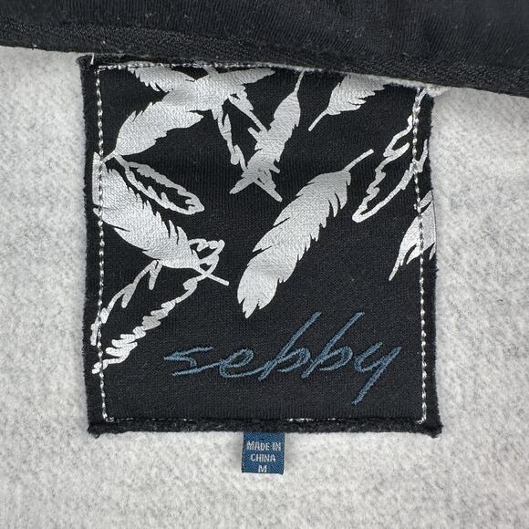 Women’s Sebby Coat Large Coat Gray & Black Toggle Buttons Jacket Medium - Picture 5 of 10